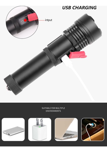 Xhp 50 LED El Feneri USB Şarj Edilebilir Orch, Açık Hava Kampı Için Pilli (Yurt Dışından) fırsatları