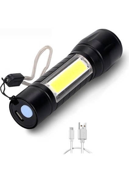 Taşınabilir T6 LED El Feneri Su Geçirmez Taktik USB Şarj Edilebilir Kamp Fener Zumlanabilir Odak Torch Işık Lambası Gece Işıkları (Yurt Dışından)