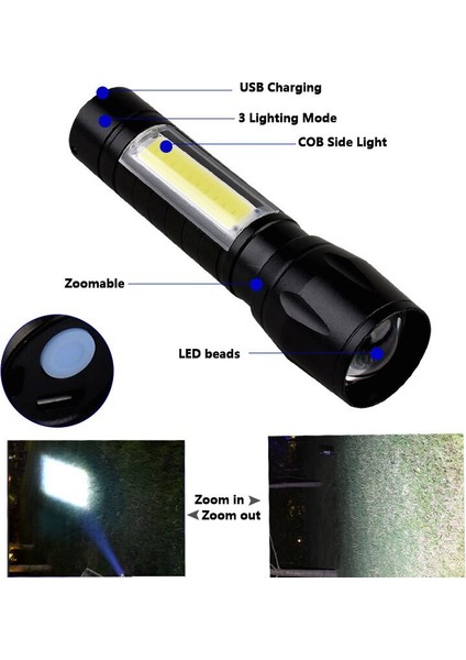 Taşınabilir T6 LED El Feneri Su Geçirmez Taktik USB Şarj Edilebilir Kamp Fener Zumlanabilir Odak Torch Işık Lambası Gece Işıkları (Yurt Dışından) fırsatları