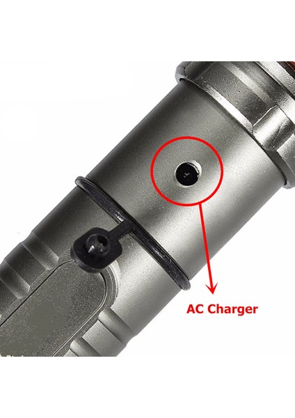 20000LM Taktik LED 5 Modlu Yakınlaştırılabilir El Feneri, 18650 Torch Şarj Cihazı ile (Yurt Dışından) fırsatları