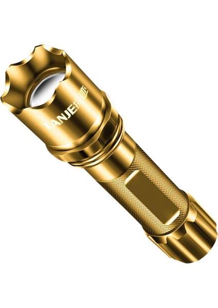 LED Mini El Feneri Odak Ayarı El Feneri Abs Alüminyum Alaşım 3 Mod Taşınabilir Torch USB Şarj Edilebilir (Yurt Dışından)