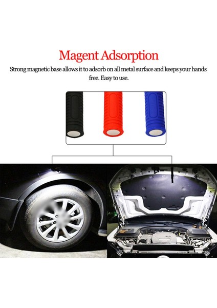 1000 Lümen Mini Fenerler Çalışma Muayene Meşaleleri Cob LED Çok Fonksiyonlu Bakım El Feneri Manyetik Tabanlı El Feneri - Siyah (Yurt Dışından) fırsatları