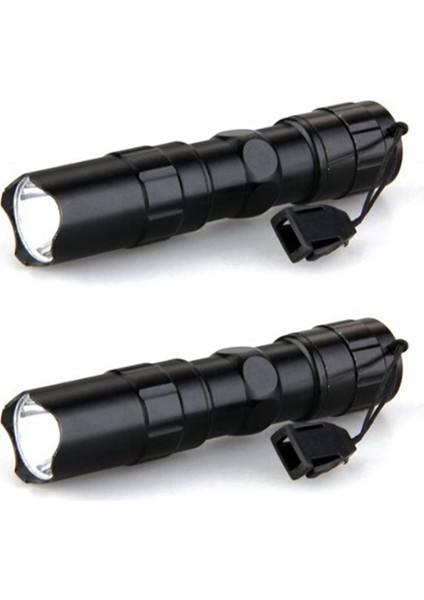 2x Su Geçirmez 3 W LED 200LM Süper Parlak Mini El Feneri Lamba Torch Kamp Balıkçılık (Yurt Dışından)
