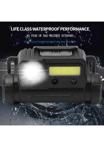 Algılama Kafa Lambası, Kafa Işığı Ayarlanabilir Kayış Abs Pratik Mıknatıs, 6 Dişli ile Kamp Için Ev Geliştirme Için Koşu Için (Yurt Dışından) modelleri