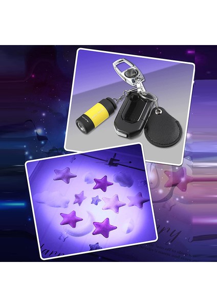 Adet Mini Anahtarlık Çanta Torch USB Şarj Edilebilir LED Işık El Feneri Lambası Su Geçirmez (Yurt Dışından)