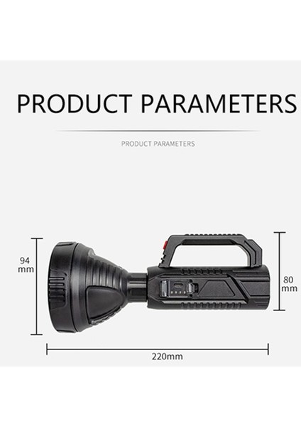 LED El Feneri Vurgu Projektör Kamp Aydınlatma Fener USB Hızlı Şarj Akıllı Pil Ekranı (Yurt Dışından) indirimleri