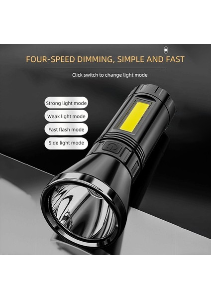 Mini Şarj Edilebilir LED El Feneri Sb Şarj Edilebilir Su Geçirmez Lamba Ultra Parlak Cob Kampla Çalışma (Yurt Dışından) fırsatları