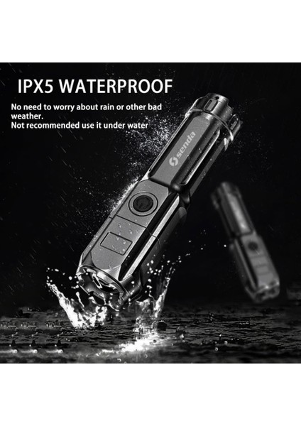 【rongcai】 Senda Taktik El Feneri Zumlanabilir Şarj Edilebilir Açık Hava Su Geçirmez Kamp Yürüyüş Seyahat El Feneri (Yurt Dışından) fiyatları