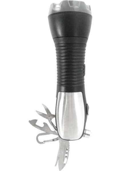 Yeni Taşınabilir 6'sı 1 Arada Çok Fonksiyonlu El Feneri ve Acil Durum Alet Seti Gümüş (Yurt Dışından) fırsatları