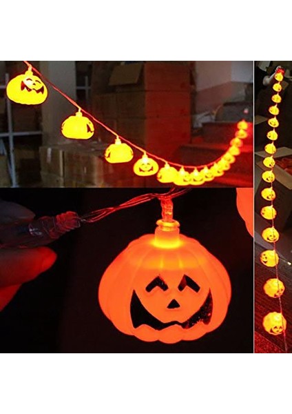 Cadılar Bayramı Dize Işıkları Dış Mekan Süslemeleri Cadılar Bayramı Balkabağı Feneri (Yurt Dışından)