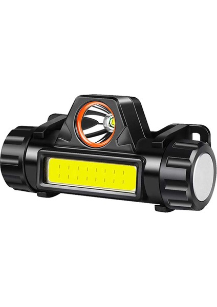 USB Şarj Edilebilir LED Far Güçlü Cob Far El Feneri Torch Su Geçirmez Dere (Yurt Dışından)