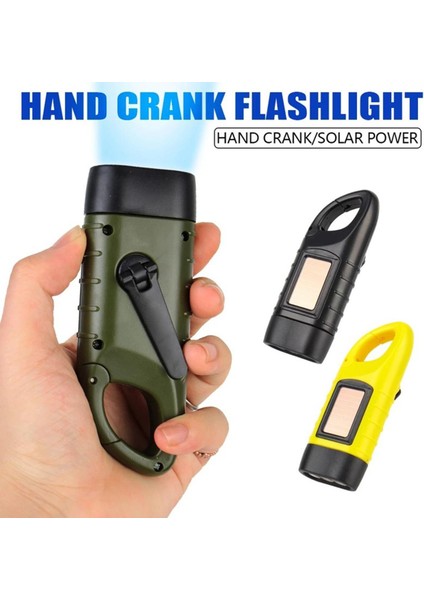 Taşınabilir LED El Krank Dinamo Güneş Enerjili El Feneri Fener Açık Kamp Dağcılık Çadır Işığı Mini Acil Durum Lambası (Yurt Dışından) fiyatları