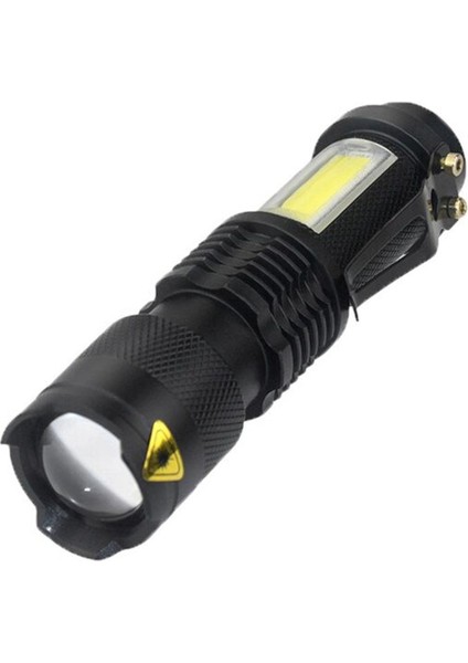 LED El Feneri Taşınabilir Q5 + Torch Mini Ayarlanabilir Zoom Odak Flaş Işığı Su Geçirmez Penlight Aydınlatma Fener Kamp Lambası (Yurt Dışından)