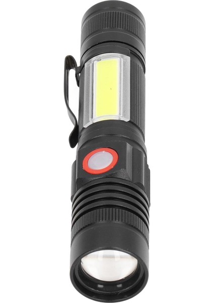Carba Tan USB Şarj Edilebilir El Feneri Mini Taşınabilir Manyetik Çalışma Açık Hava Etkinlikleri Için Zumlanabilir LED Torch (Yurt Dışından)