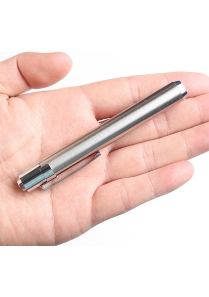 Mini Paslanmaz Çelik LED El Feneri Akülü Uv Torch Kalem Işık Lambası - Gümüş (Yurt Dışından) indirimleri
