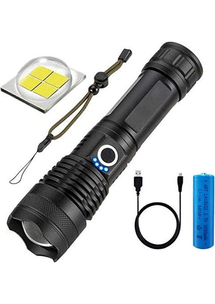 El Fenerleri, 2000 Yüksek Lümenli Ful P50 El Feneri Yakınlaştırılabilir, Ömür Boyu (Yurt Dışından)