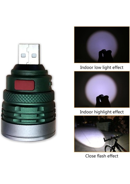 Ultra Parlak Taşınabilir USB El Feneri Mini Yakınlaştırılabilir 3 Mod USB Flaş Işıklı Fener Fener USB Arayüzü Güç Bankası ile Güç (Yurt Dışından) indirimleri