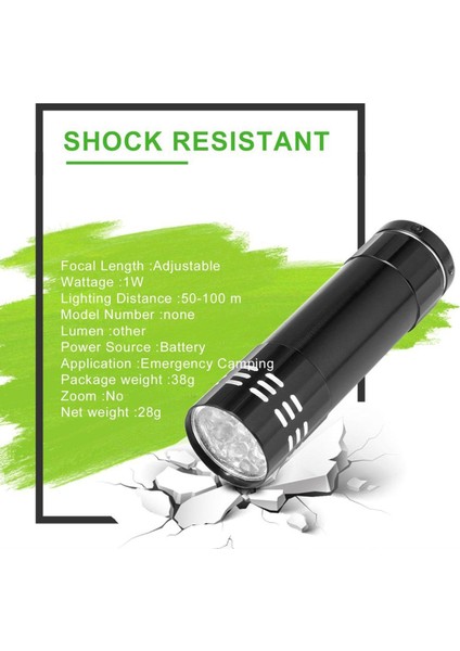 Klasik 9 LED Alüminyum El Feneri Lambası Küçük Acil Kamp (Yurt Dışından) modelleri