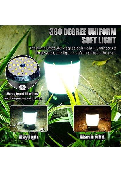 Şarj Edilebilir Kamp Feneri, 3 Işık Modu, Kamp, Yürüyüş Için IP65 (Yurt Dışından) fırsatları