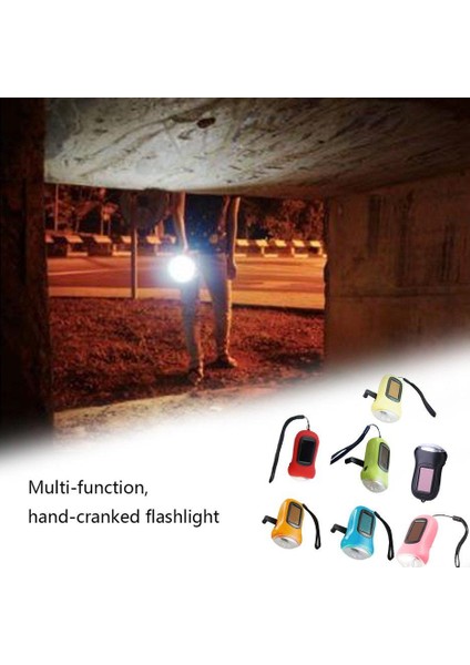 Mini Güneş Enerjili El Krank El Feneri Şarj Edilebilir LED Torch Işığı (Yurt Dışından) modelleri