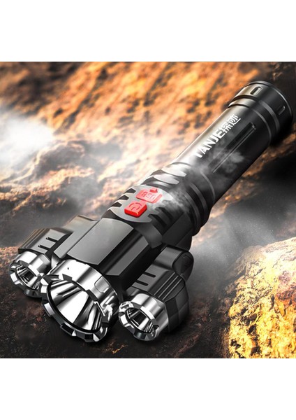Süper Güçlü LED El Feneri 800MAH USB Şarj Edilebilir Su Geçirmez Lamba 800MAH Çalışma Işığı Projektör (Yurt Dışından)