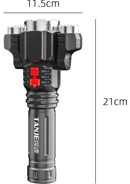 Süper Güçlü LED El Feneri 800MAH USB Şarj Edilebilir Su Geçirmez Lamba 800MAH Çalışma Işığı Projektör (Yurt Dışından) fırsatları