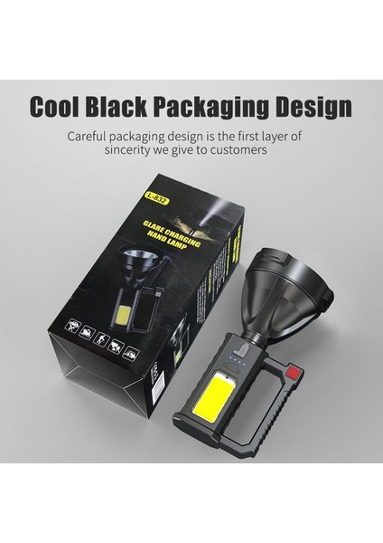 LED El Feneri Güçlü Torch Su Geçirmez Balıkçılık Fener USB Şarj Edilebilir Spot Işığı Projektör Kamp Lambası (Yurt Dışından) modelleri