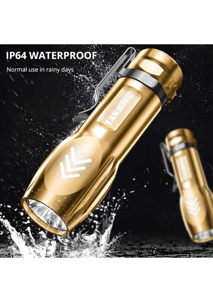 3 Aydınlatma Modu LED El Fenerleri USB Şarj Edilebilir Sabit Odaklı Flaş Işığı Taşınabilir Mini Torch Ipx6 Su Geçirmez El Fenerleri (Yurt Dışından) fiyatları