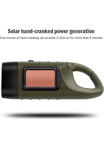 Mini Acil El Krank Dinamo Güneş Enerjili El Feneri Şarj Edilebilir LED Işık Lambası Dere (Yurt Dışından) fırsatları