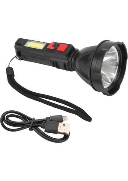 Chenba Tan USB Şarj El Feneri LED Güçlü Işık Gece Açık Hava Etkinlikleri Için Çok Fonksiyonlu Acil Durum Aracı (Yurt Dışından)