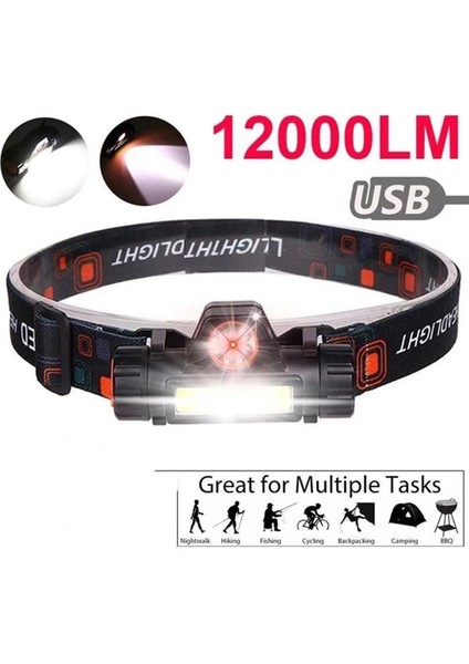 【rongcai】 Ewa Taşınabilir Açık Kamp Cob LED Farlar USB Şarj Su Geçirmez Balıkçılık El Feneri (Yurt Dışından) fiyatları