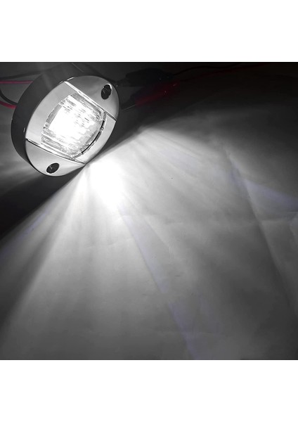 Adet Tekne Iç Aydınlatma, 12V LED Tekne Güvertesi Iç Aydınlatma 3 Inç Yuvarlak Beyaz 6 LED Kıç Kıç Ayna Çapa Işığı (Yurt Dışından) indirimleri