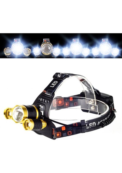 Ayarlanabilir T6 LED Far Ipx4 Su Geçirmez Kısılabilir Uzun Menzilli Projektör - Altın (Yurt Dışından) fırsatları