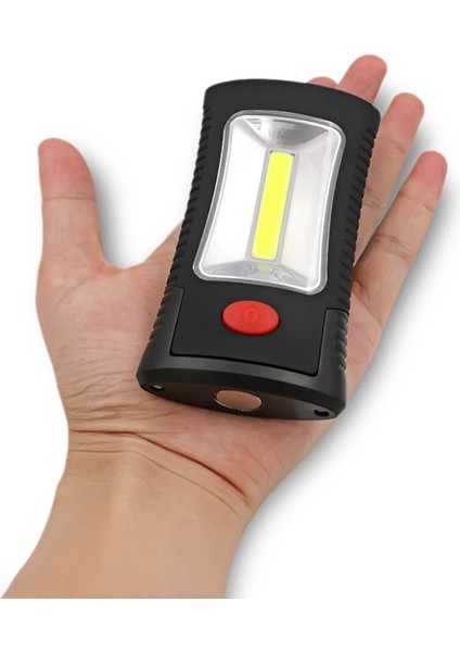 Çok Fonksiyonlu Taşınabilir Cob LED Manyetik Katlanır Kanca Çalışma Muayene Işığı El Feneri Torch Lanterna Lamba, Siyah (Yurt Dışından) fiyatları