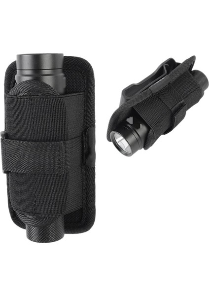 Açık El Feneri Kapağı Dayanıklı Naylon El Feneri PU360 Derece Dönebilen Klip Kemer Taşıma Çantası Ayarlanabilir Boyutu El Feneri (Yurt Dışından)