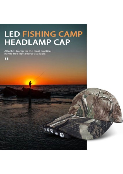 Açık Hava Aktiviteleri Için Klipsli 5 LED Balıkçılık Kamp Kafa Işık Far Kapağı - Siyah (Yurt Dışından) fiyatları