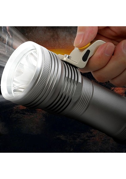 Şarj Edilebilir Alüminyum Alaşımlı El Feneri Taşınabilir Projektör Ev Açık Su Geçirmez Süper Parlak LED Projektör Abd Plug (Yurt Dışından) indirimleri