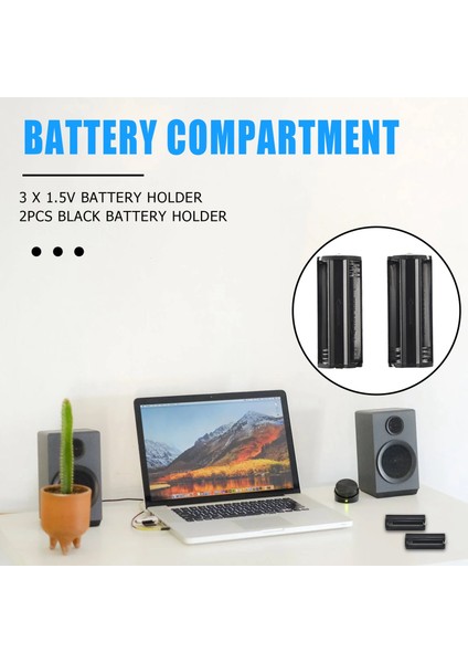 3 x 1.5V Aaa Piller El Feneri Torch Için 2 Adet Siyah Tutucu (Yurt Dışından) fırsatları