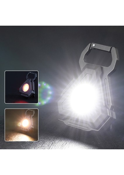 Açık Kamp Mini LED El Feneri Taşınabilir Anahtarlık Lamba USB Şarj Edilebilir Işık (Yurt Dışından) modelleri