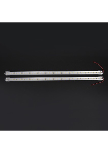 12 Adet Alüminyum Alaşımlı Sert LED Şerit Çubuk Işık Su Geçirmez 12V 50CM Beyaz (Yurt Dışından)