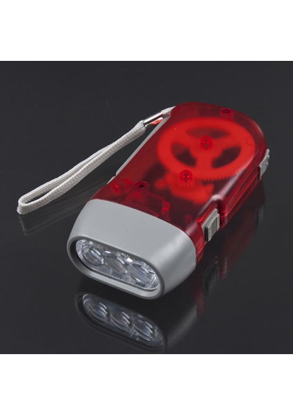 Ma 3 LED Dinamo Kurmalı El Feneri Torch Işığı El Basın Krank Nr Kamp-Kırmızı (Yurt Dışından) fiyatları