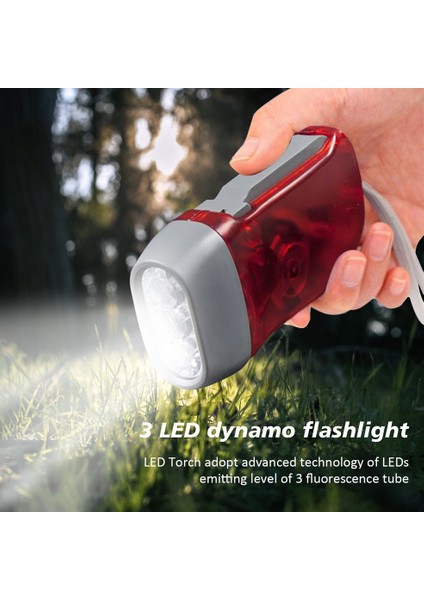 Ma 3 LED Dinamo Kurmalı El Feneri Torch Işığı El Basın Krank Nr Kamp-Kırmızı (Yurt Dışından) indirimleri