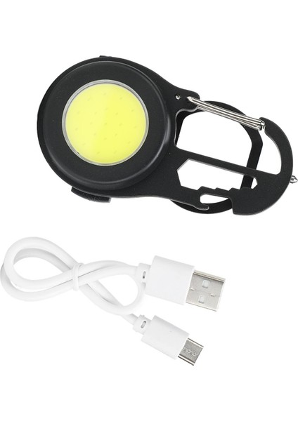 Carba Tan Cob Anahtarlık El Feneri 4 Seviye Parlaklık Tip C Hızlı Şarj Mıknatısı Geri Taşınabilir Cep Açık Ev Için (Yurt Dışından)