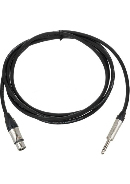 Neutrik Hoparlör Kablosu Stereo Jak - Dişi Xlr Siyah 4 metre