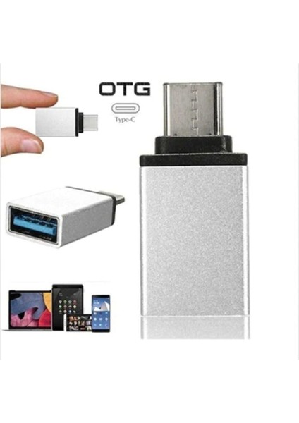 Htc U11 Uyumlu Otg Type-C To USB 3.0 Çevirici Dönüştürücü