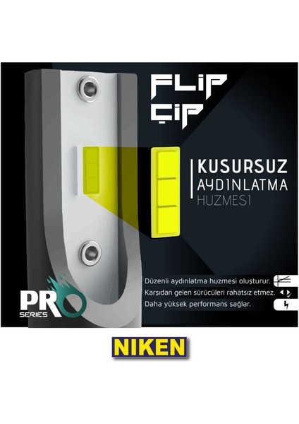 D2S LED Xenon Far Aydınlatma Seti Şimşek Etkili Niken Pro 8000LM