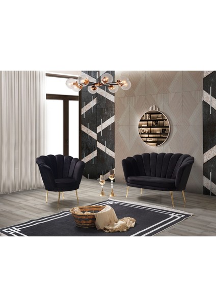 Inci Siyah Kollu Çayseti Koltuk Takımı fiyatları