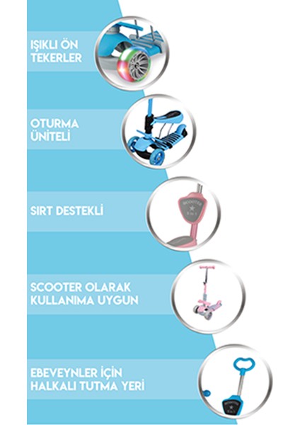 Işıklı 5 In 1 Scooter