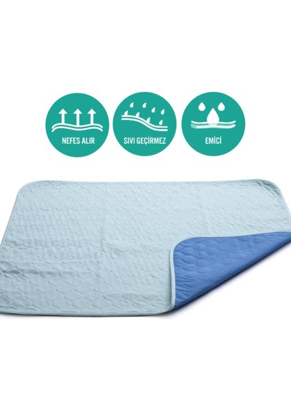 5 Katlı (3 Lü Paket) Yıkanabilir, Emici ve Sıvı Geçirmez Köpek Çiş Pedi (75X90 Cm) Polyester