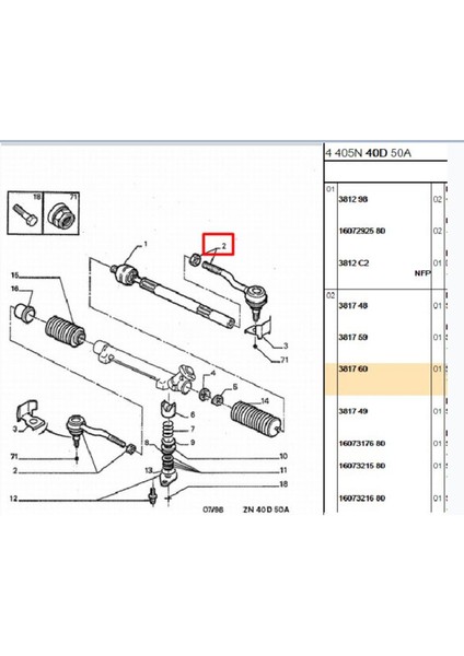 Rotbaşı Sağ C5 01/- (01842-381760-381754)